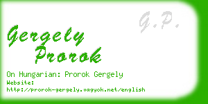gergely prorok business card